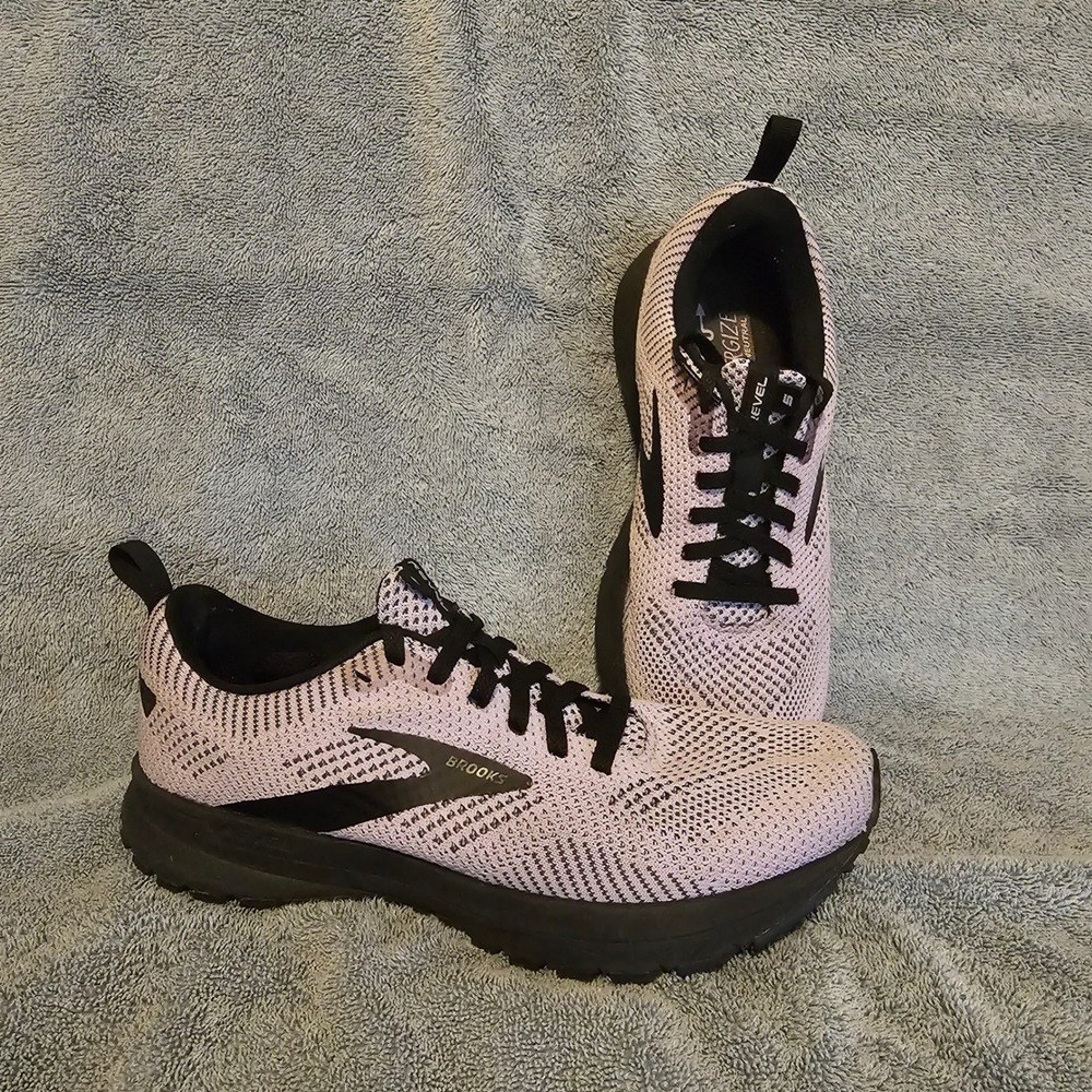 Brooks Revel 5 Womens Running Shoes Purple Black Knit Sneakers 1203371B585